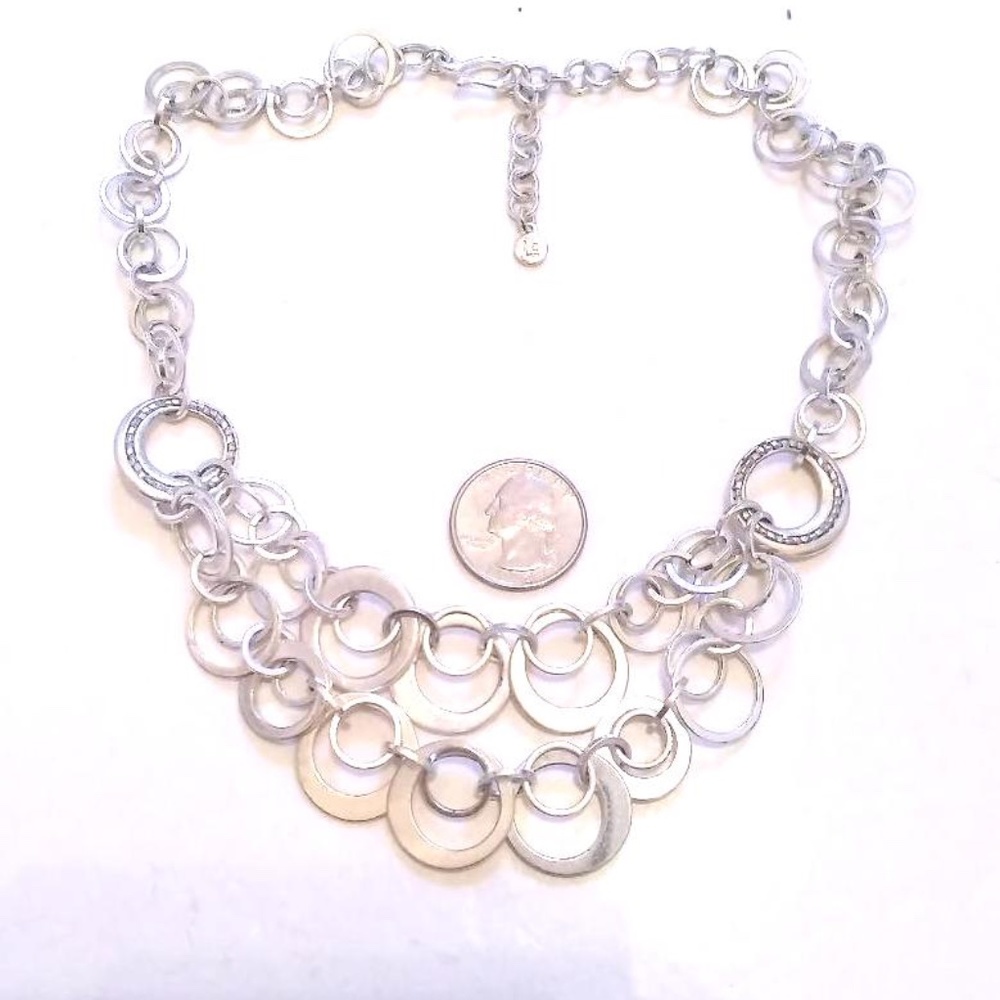 LC hoop & crystal necklace